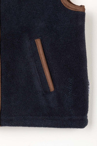 Rydale Toddler Huggate Fleece Waistcoat in Dark Navy, children's classic country fleece vest