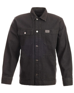 Tuffstuff Ranger Jacket in black, men's unlined stone washed cotton twill jacket