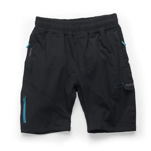 Makita Axis Stretch Shorts in black, men's slim fit comfortable shorts