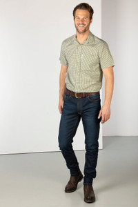 Rydale Millington Short Sleeve check Shirt in Olive