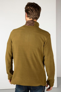 Rydale Kelk Overhead Fleece in military green, men's lightweight micro fleece