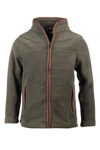 Rydale Junior Huggate Fleece Jacket in green, Children's country fleece jacket