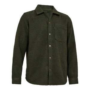 Deerhunter Wilder Overshirt in green, men's wool blend shacket