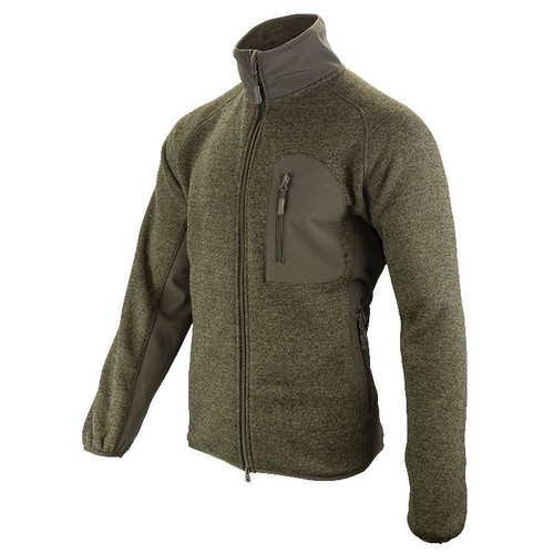Jack Pyke Weardale Knitted jacket in green, men's knitted fleece jacket for shooting