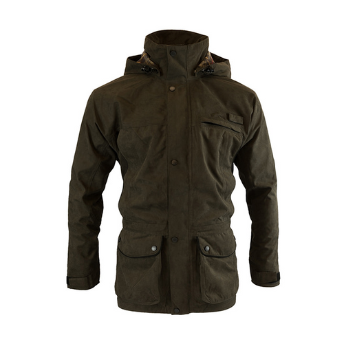 Jack Pyke Ashcombe jacket in olive brown, men's waterproof and breathable country jacket