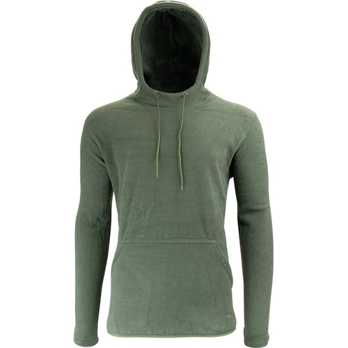 Jack Pyke Fieldman fleece hoodie in green, men's lightweight fleece hoodie with front pouch pocket