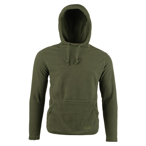 Jack Pyke Fieldman fleece hoodie in green, men's lightweight fleece hoodie with front pouch pocket