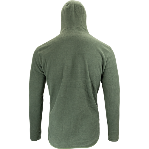 Jack Pyke Fieldman fleece hoodie in green, men's lightweight fleece hoodie with front pouch pocket