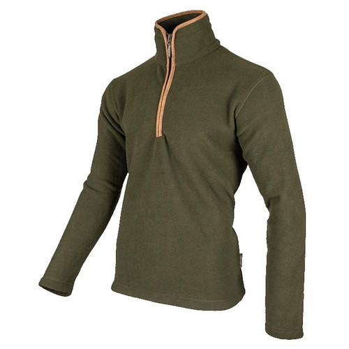Jack Pyke countryman fleece jumper in dark olive colour, men's country fleece for shooting