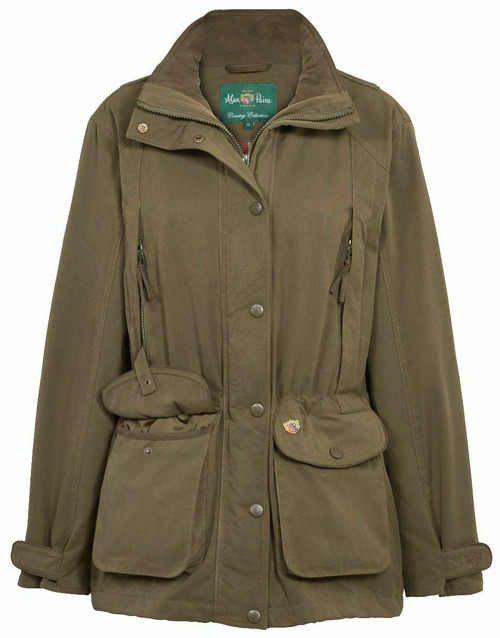 Alan Paine Ladies Dunswell Jacket in green, women's waterproof and breathable shooting jacket