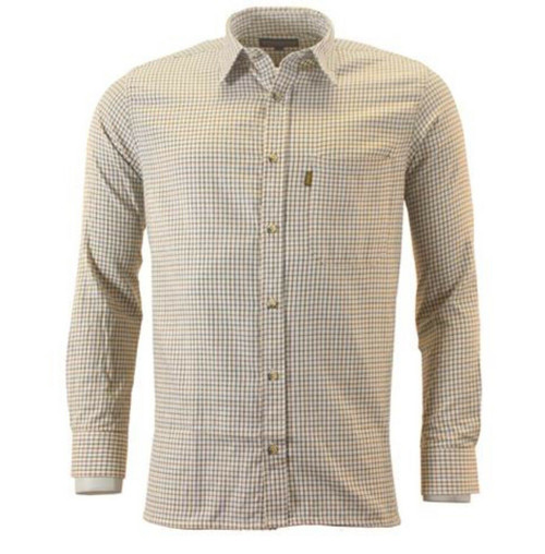Game Tattersall Shirt in Brown Green Check, men's country check shirt