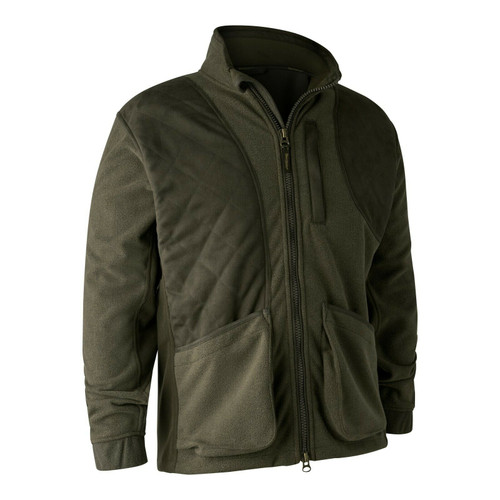 Deerhunter Gamekeeper shooting jacket, fleece jacket with cargo pockets in green