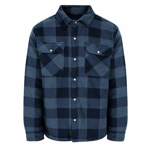 Champion Kinross fleece shirt in blue check, men's thick fleece shirt for country pursuits or outdoor work