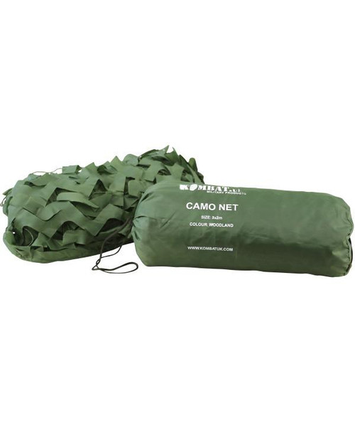 Kombat UK camouflage net in olive green, size 3 metres by 2 metres