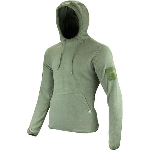 Viper fleece hoodie in green, lightweight men's fleece