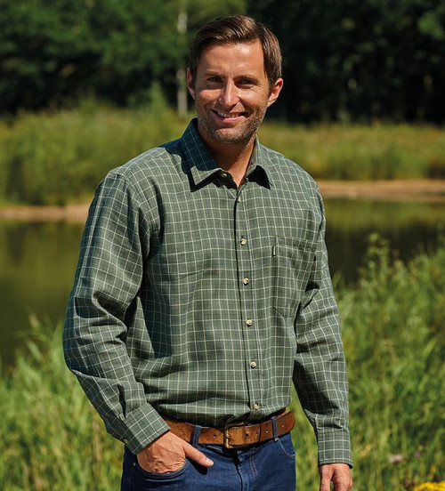 Champion Country Estate Castleton polycotton shirt in green check