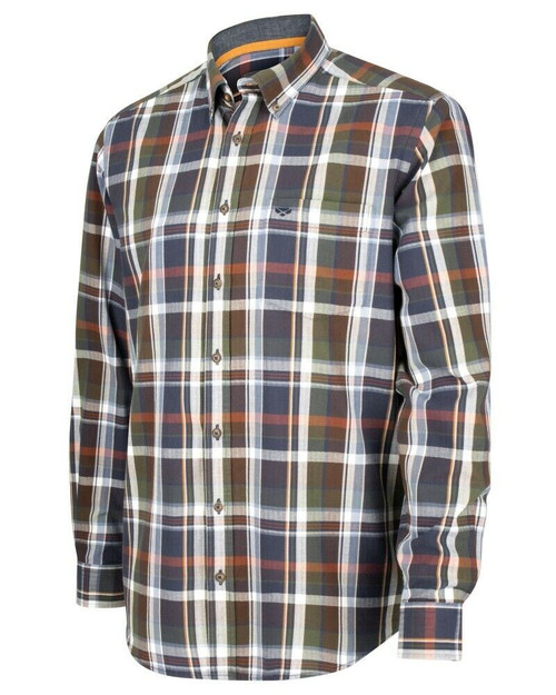 Hoggs of Fife Luthrie Shirt in Navy Check