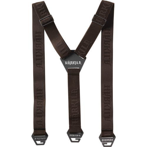 Harkila tech braces with loop attachments in green and brown