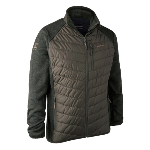 Deerhunter Moor Padded Jacket with Knit 5572 in green, men's quilted shooting jacket