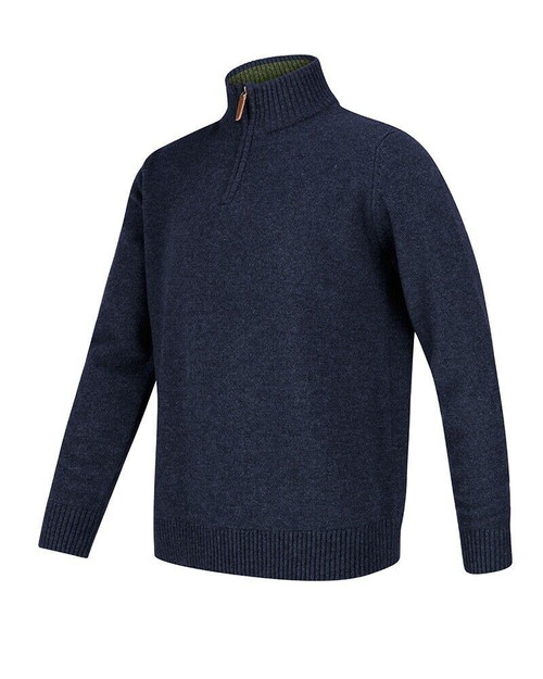 Hoggs of Fife Lothian Pullover Jumper in Indigo Blue