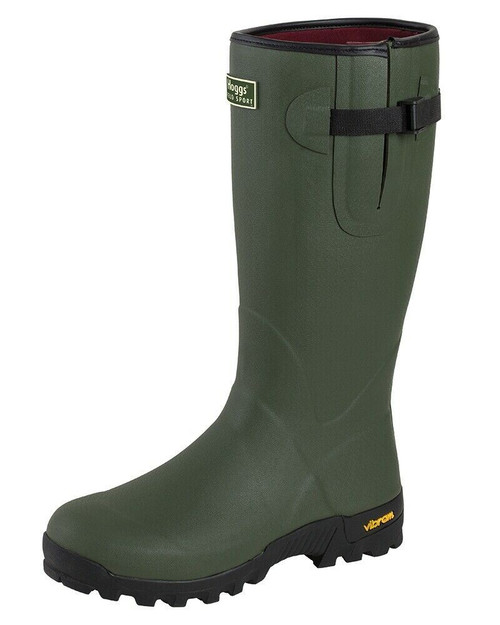 Hoggs of Fife Neoprene Lined wellington boots in green