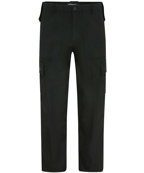 Kombat UK combat trousers in black, polycotton trousers with plenty of pockets
