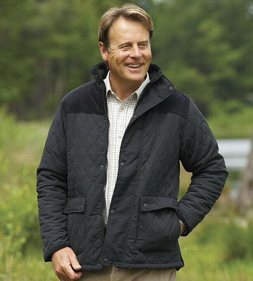 Champion Country Estate Lewis Jacket in black, men's lightweight quilted jacket