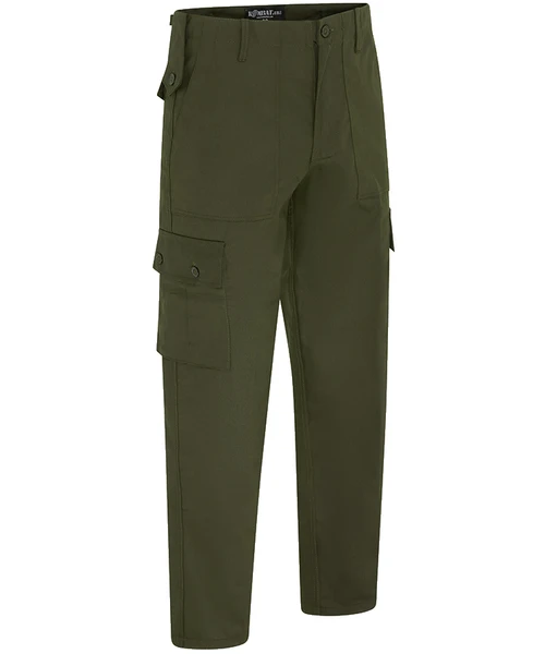 Kombat UK Combat Trousers in green, men's polycotton lightweight trousers