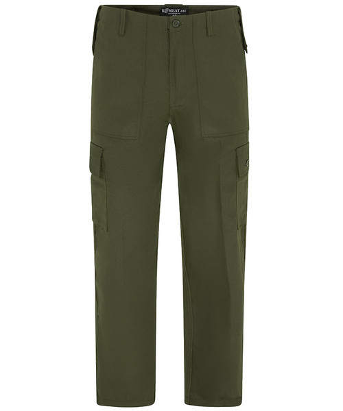Kombat UK Combat Trousers in green, men's polycotton lightweight trousers