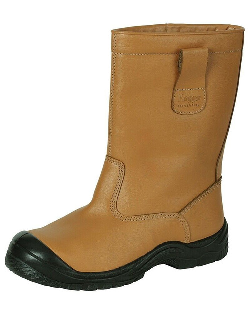 Hoggs of Fife Classic R1 Rigger boots in tan, steel toe cap safety boots