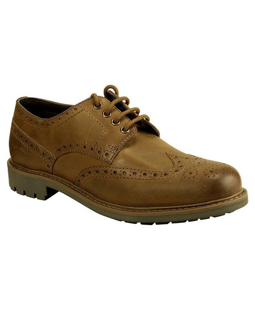 Hoggs of Fife Inverurie country brogue shoes in walnut brown
