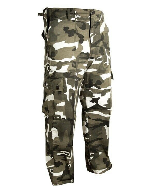 Kombat UK combat trousers in urban camouflage, men's lightweight polycotton trousers