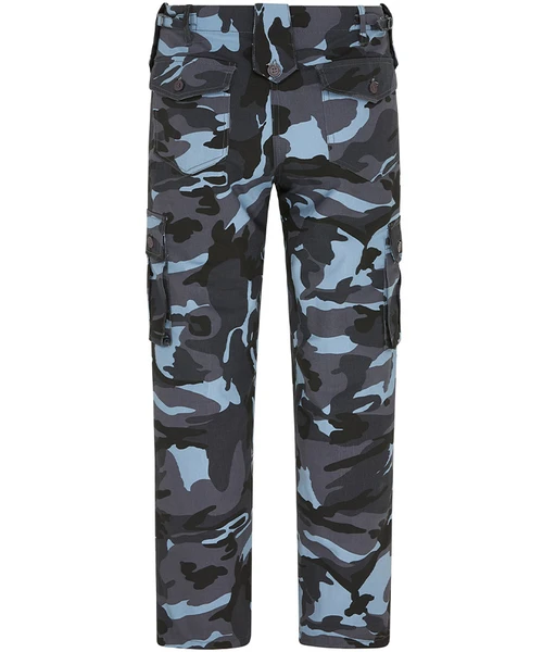 Kombat UK combat trousers in midnight blue camouflage, men's polycotton trousers