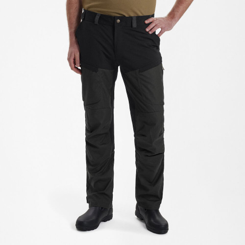 Deerhunter Strike Trousers in 985 Black, men's lightweight with stretch material shooting trousers