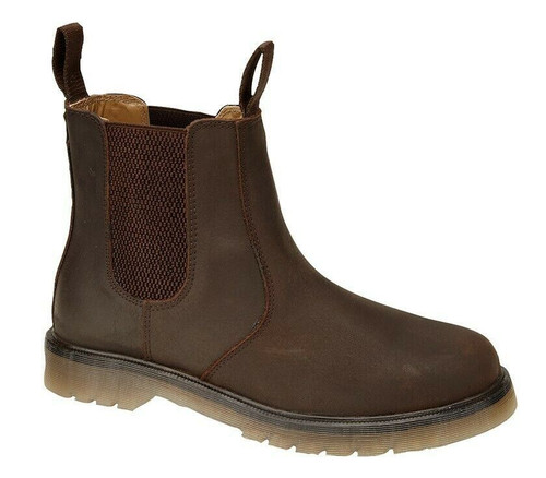 Grafters Dealer Chelsea Leather Boots in Brown