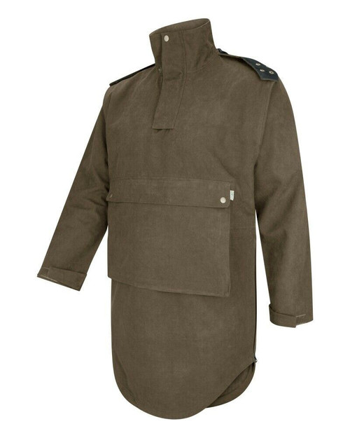 Hoggs of Fife Struther long smock in brown, men's waterproof shooting smock