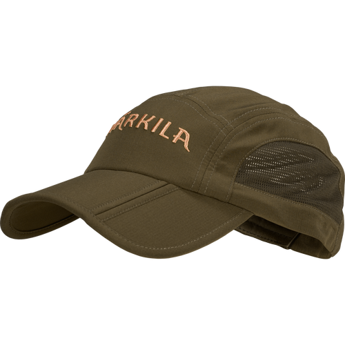 Harkila Trail foldable cap in willow green, men's lightweight baseball style cap with foldable peak