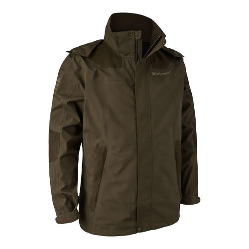 Deerhunter Track Rain jacket in canteen green, men's lightweight packable waterproof jacket