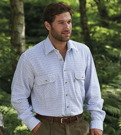 Champion Country Estate men's Tattersall shirt made from 100% cotton, men's country check shirt