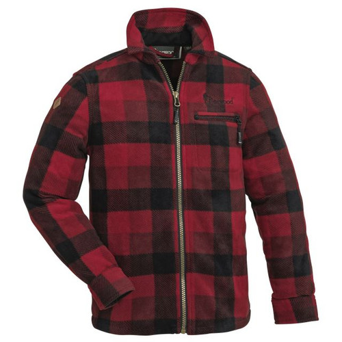 Pinewood children's Canada fleece shirt jacket 6069 in red check