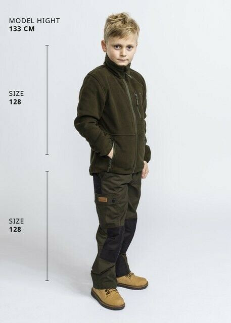 Pinewood Children's Finnveden fleece jacket in green, junior country wear fleece