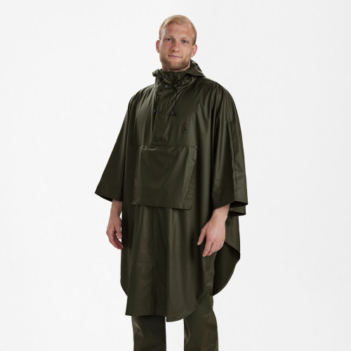 Deerhunter Hurricane Rain Poncho. Poncho with hood in green