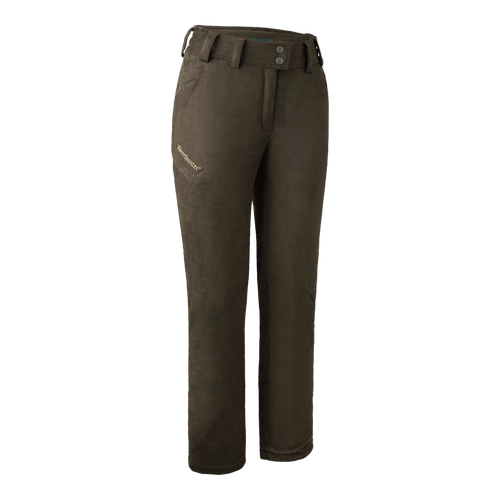 Deerhunter Lady Estelle Winter Trousers in Walnut Brown 552, women's waterproof and breathable shooting trousers