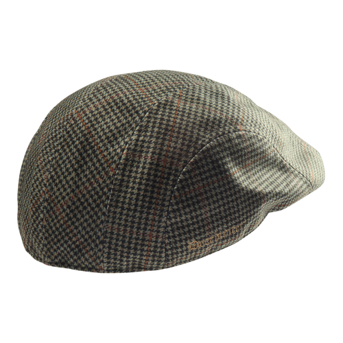 Deerhunter Pro Gamekeeper Flat Cap in Turf imitation tweed, men's peaked cap for shooting