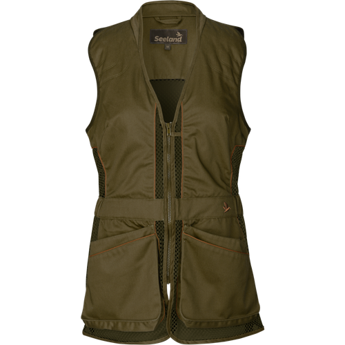 Seeland Ladies Skeet Vest in duffle green, women's skeet waistcoat for shooting