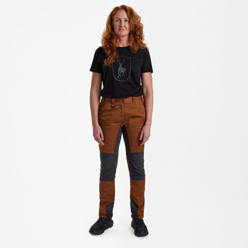 Deerhunter Lady Roja Trousers in Orange, women's lightweight shooting trousers