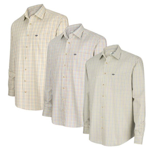 Hoggs of Fife Inverness cotton Tattersall shirt, men's country check shirt for shooting
