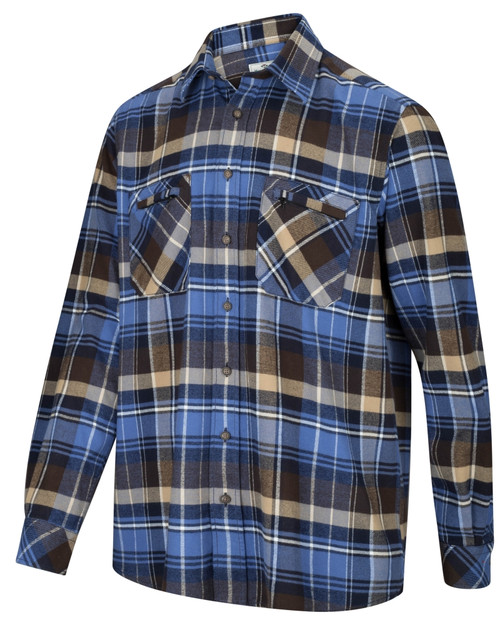 Hoggs of Fife Countrysport shirt, men's flannel cotton shirt in country check patterns