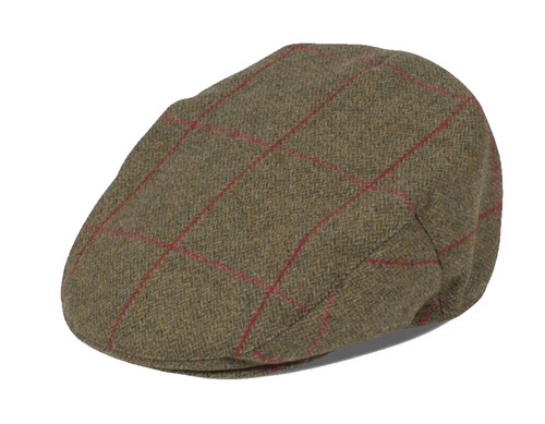 Alan Paine Combrook tweed shooting flat cap in Sage