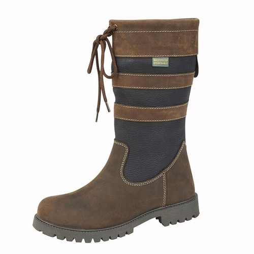 Woodland ladies mid length country boots, women's waterproof leather boot